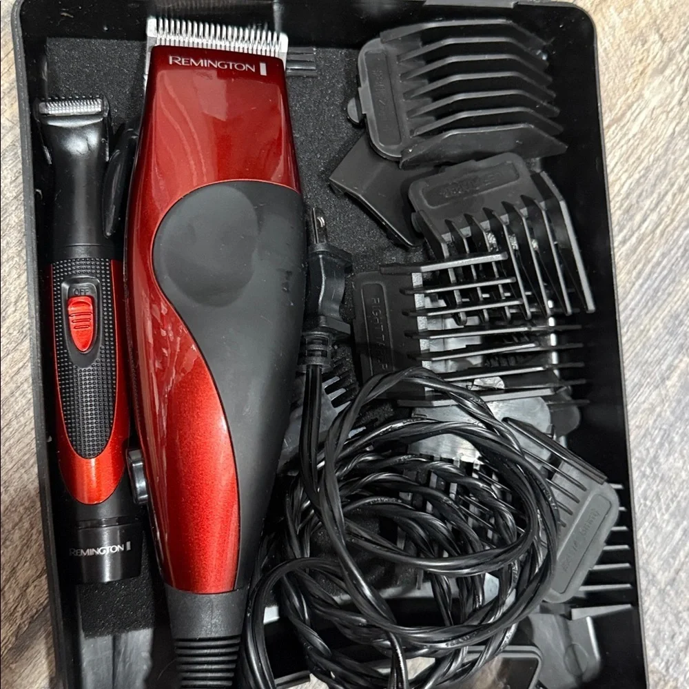 Remington brand haircutting kit, designed for grooming hair and facial hair.